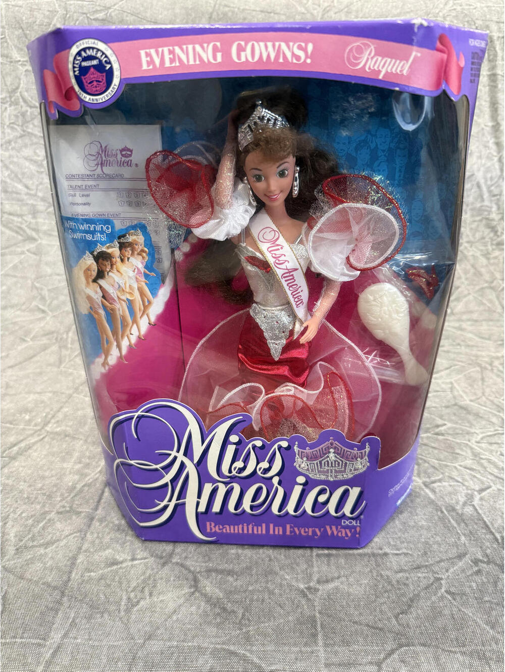 Doll 1992 Miss America Raquel Evening Gowns Doll NEW Vintage